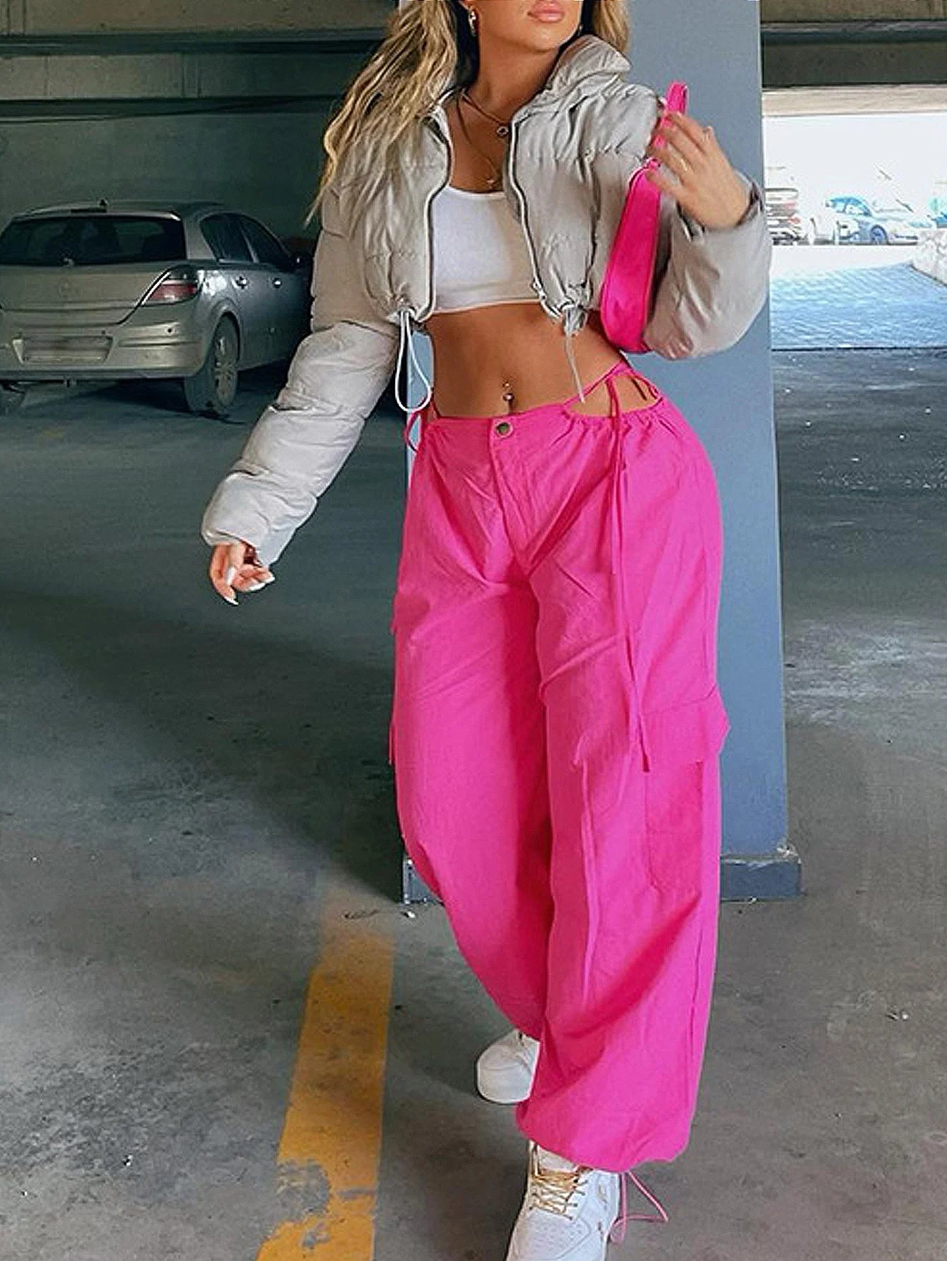 High Waist Drawstring Pants