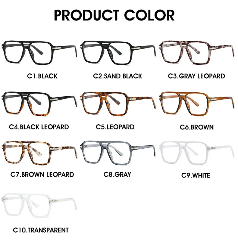 Retro Double Bridge Square Frame Reading Glasses for Women