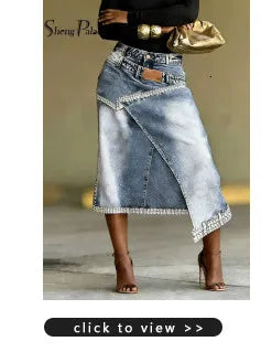 Halter Neck Denim Wide Leg Two Piece Set
