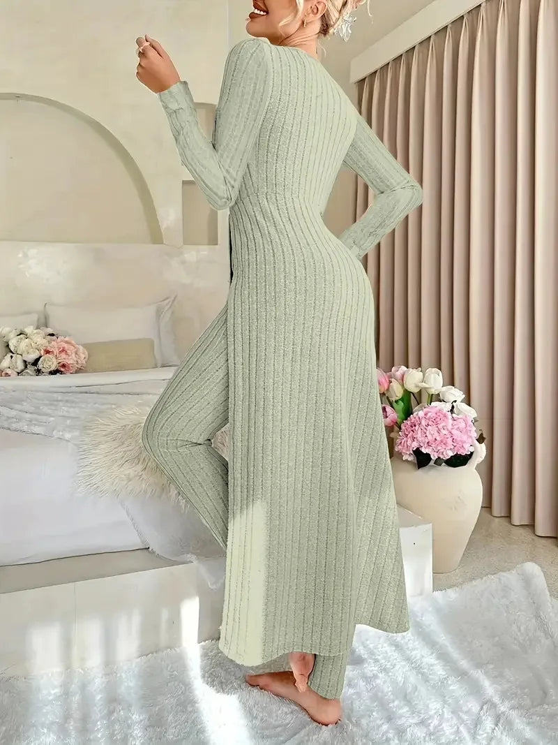 Autumn Casual Two Piece Top And Pants Set for Women