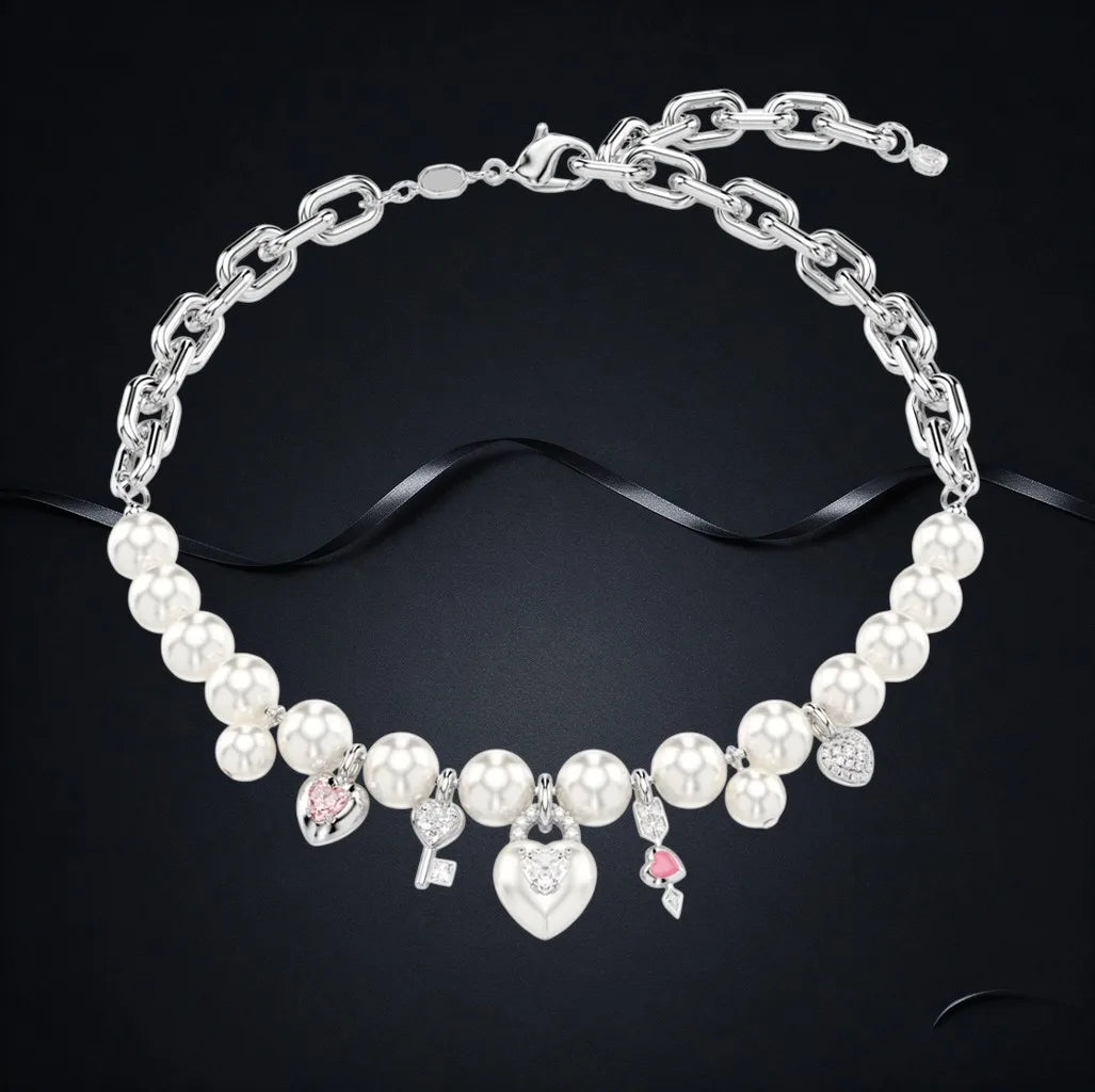 Faceted Crystal Necklace And Earrings