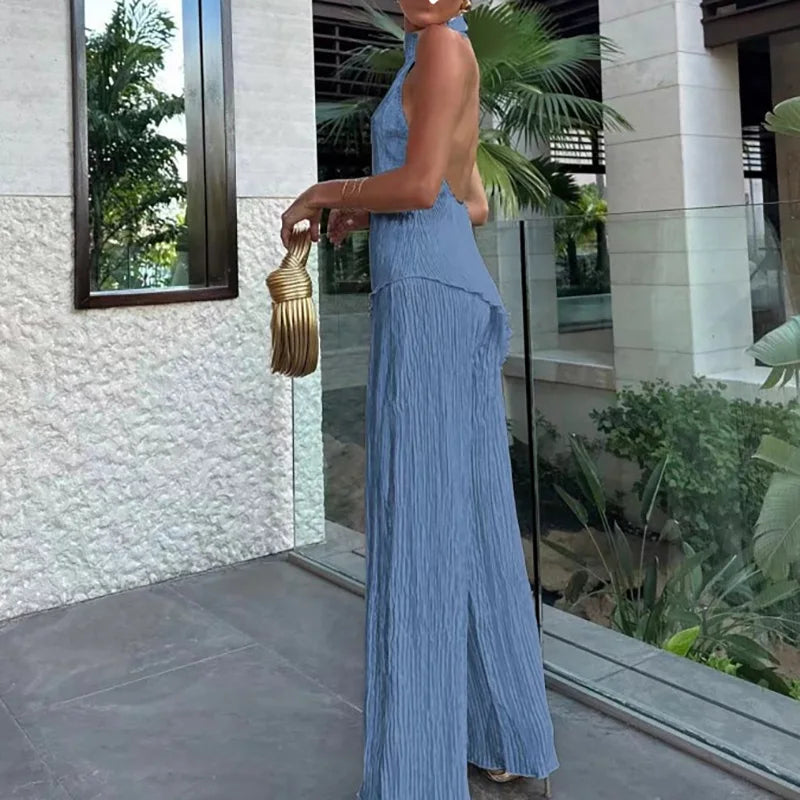 Halter Backless + Two-Piece Set