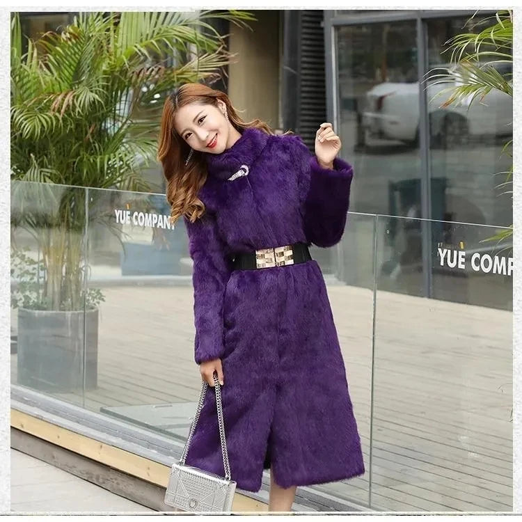Classic Round Neck Button Front Long Sleeve Coat For Women