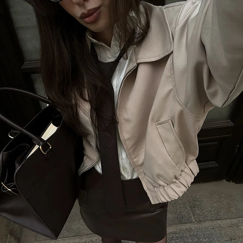 Autumn Zip Jacket And Shorts Set