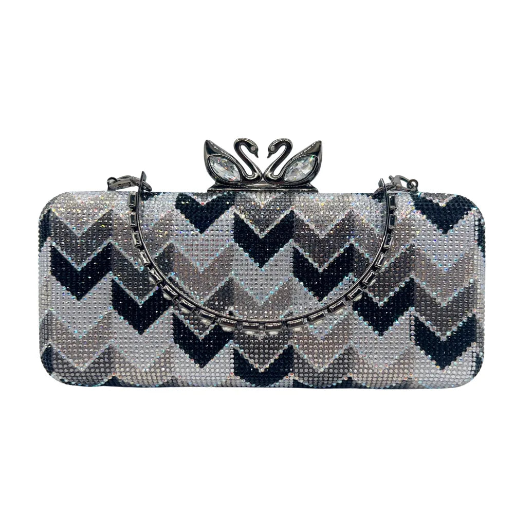 Shiny Rhinestone Clutch Handbag for Women Party Occasions