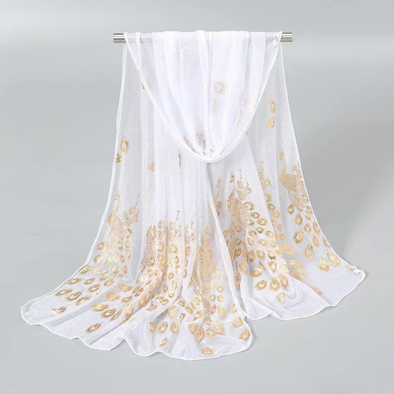 Oversized Chiffon Sun Protection Beach Wrap Scarf for Women