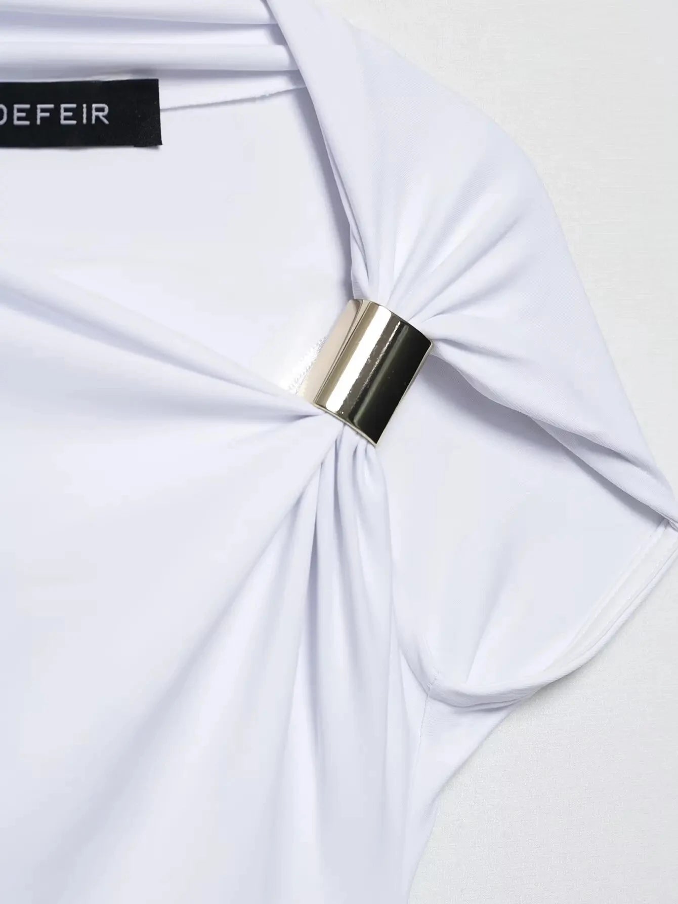 Chic Asymmetrical Wrinkled One-Shoulder Top for Women