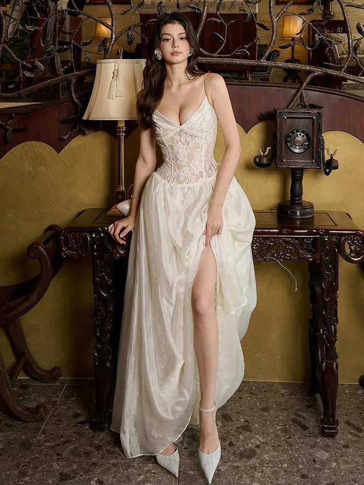 See Through Lace Patchwork Dress