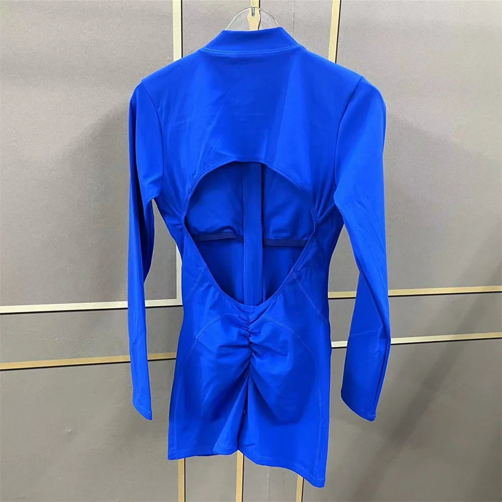 Moisture-Wicking Front Zip Jumpsuit