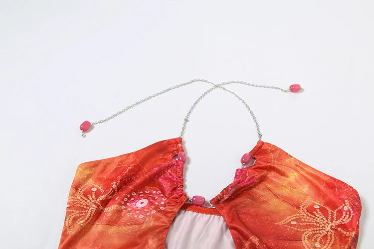 Tie Dye Halter Mini Dress