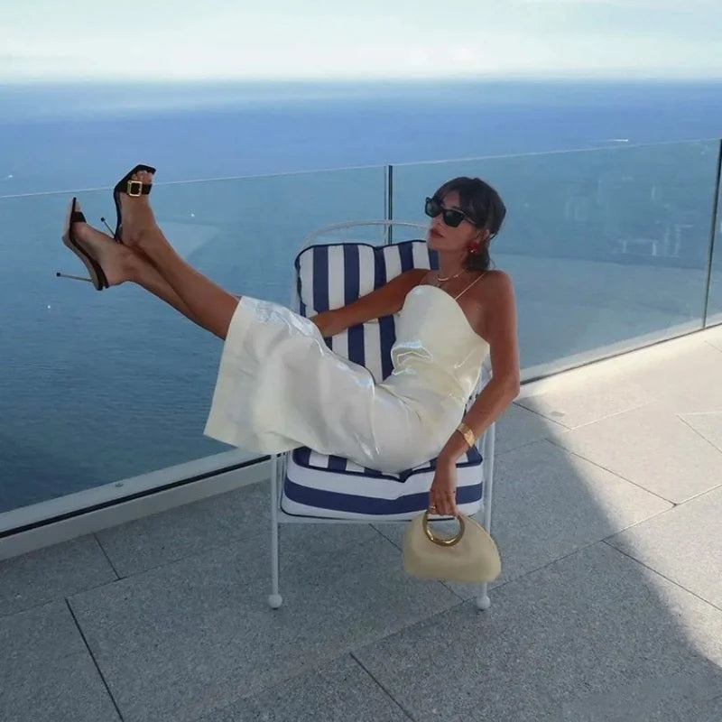 2025 Metallic Round Handle Handbag Evening Bags for Women New Soft Vegan Half Moon Wedding Clutch Purse PU Leather Shoulder Bags