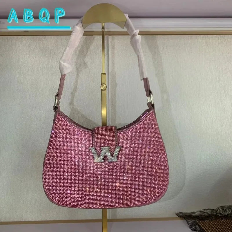 New Diamond-encrusted Handbag Luxury Diamond-encrusted Shiny Dinner Party Women's Handbag Diamond-encrusted Women's Shoulder Bag
