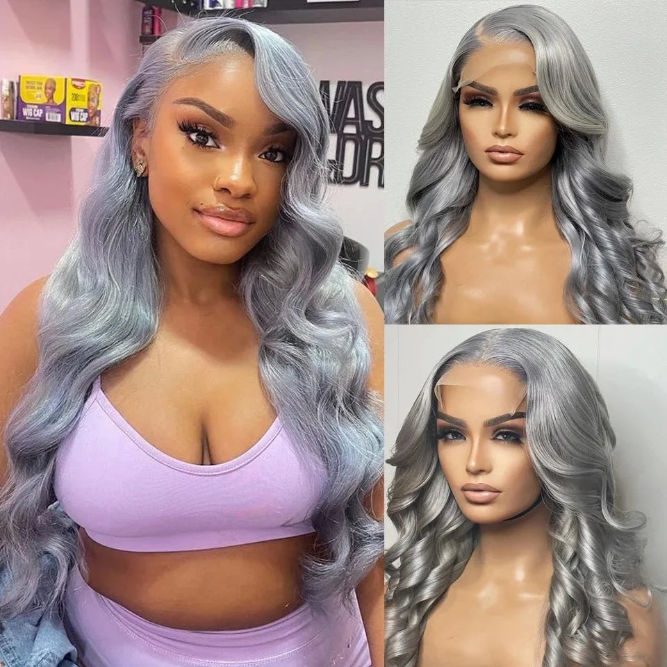Bright Red Body Wave Heat Resistant Lace Front Wig for Women