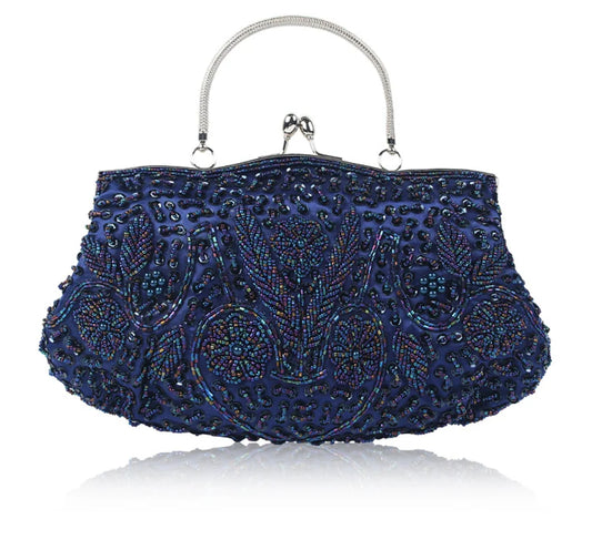 Retro Beaded Embroidered Clutch Bag