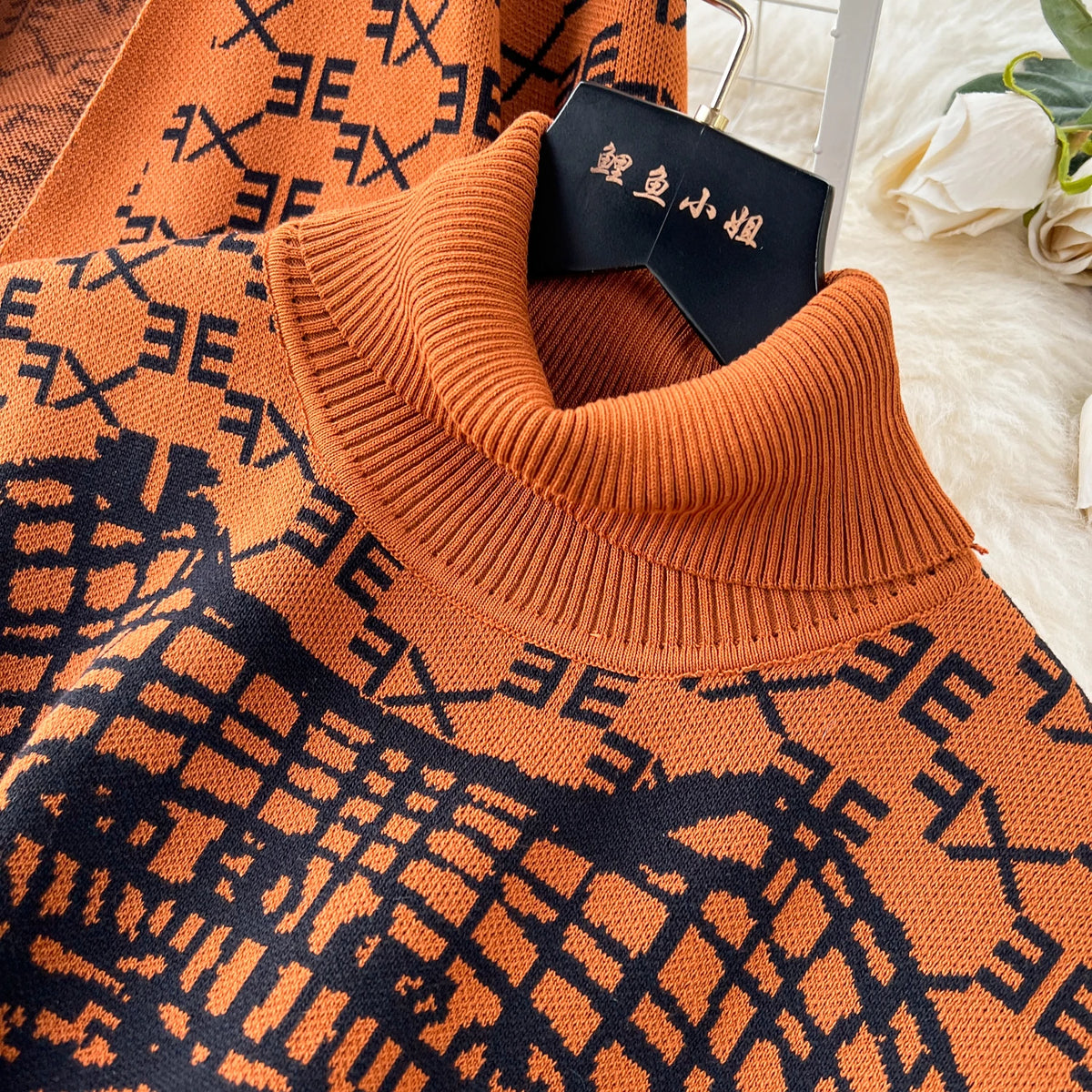 Cozy Winter Knit Dress And Cardigan