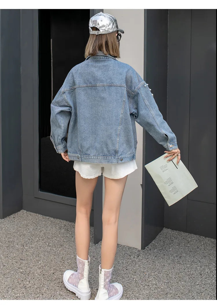 Y2K Beaded Denim Jacket