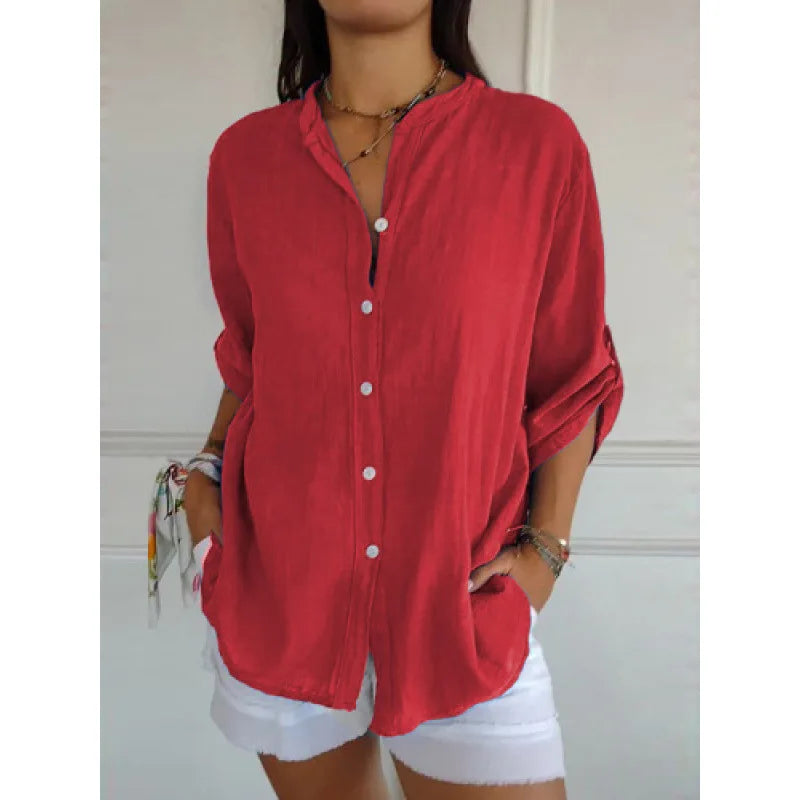 Ditsy Floral Oversized Dropped Shoulder Blouse for Women