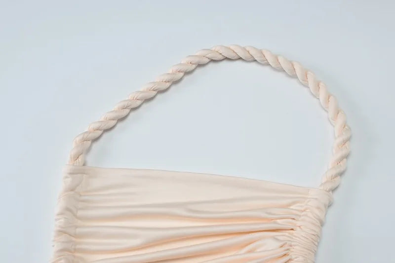 BOOFEENAA Asymmetrical Ruched Backless High Split Long Dresses 2025 Woman Summer Dress Elegant Sexy Vacation Outfits C70-FD75