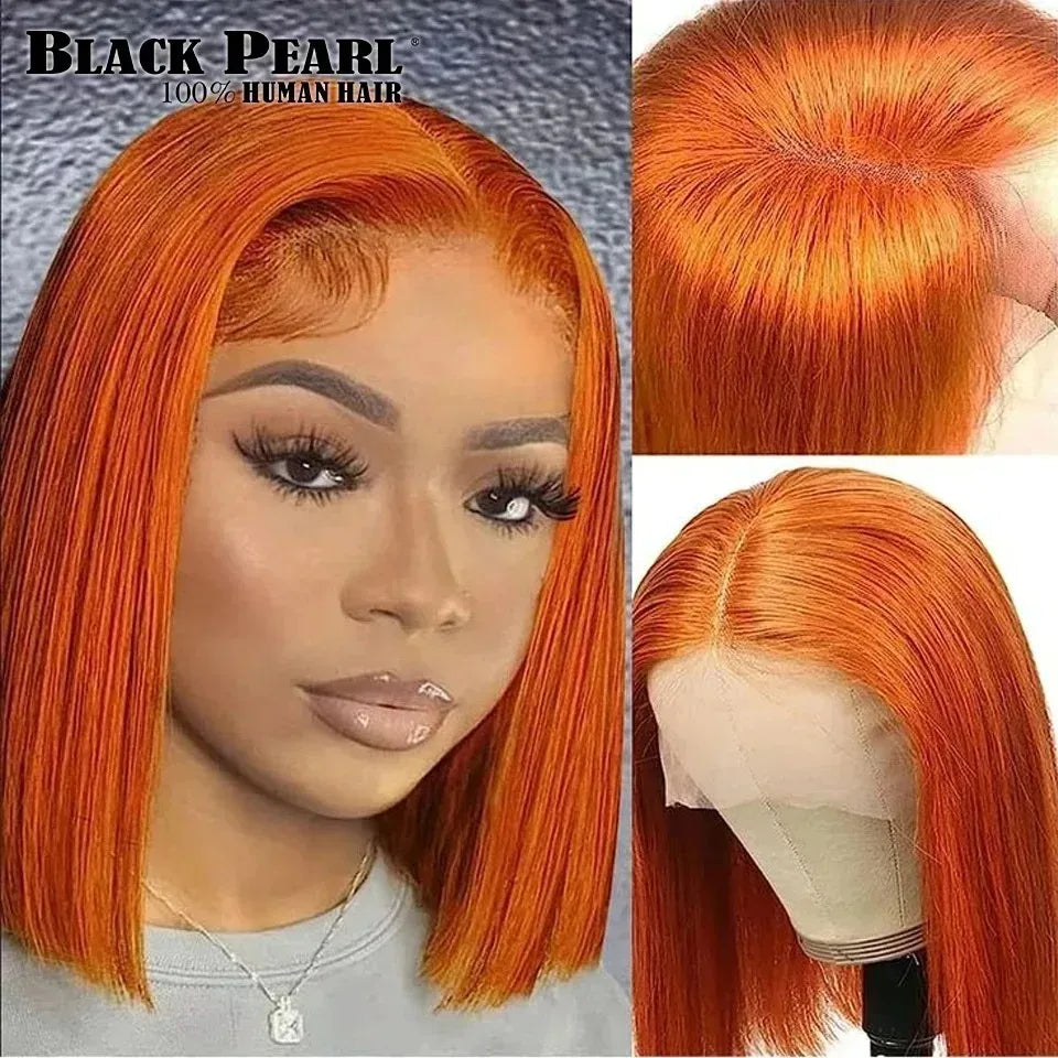 Glueless Brazilian Human Hair Transparent Lace Bob Wig For Women