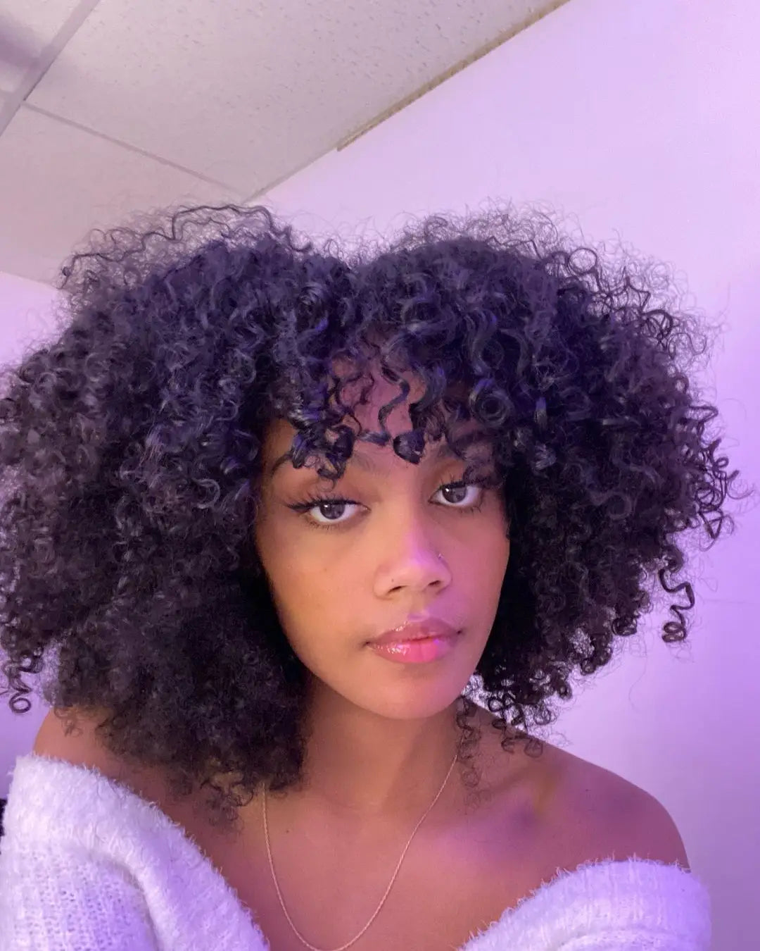 Highlight Blonde Short Curly Bob Wig With Bangs for Women