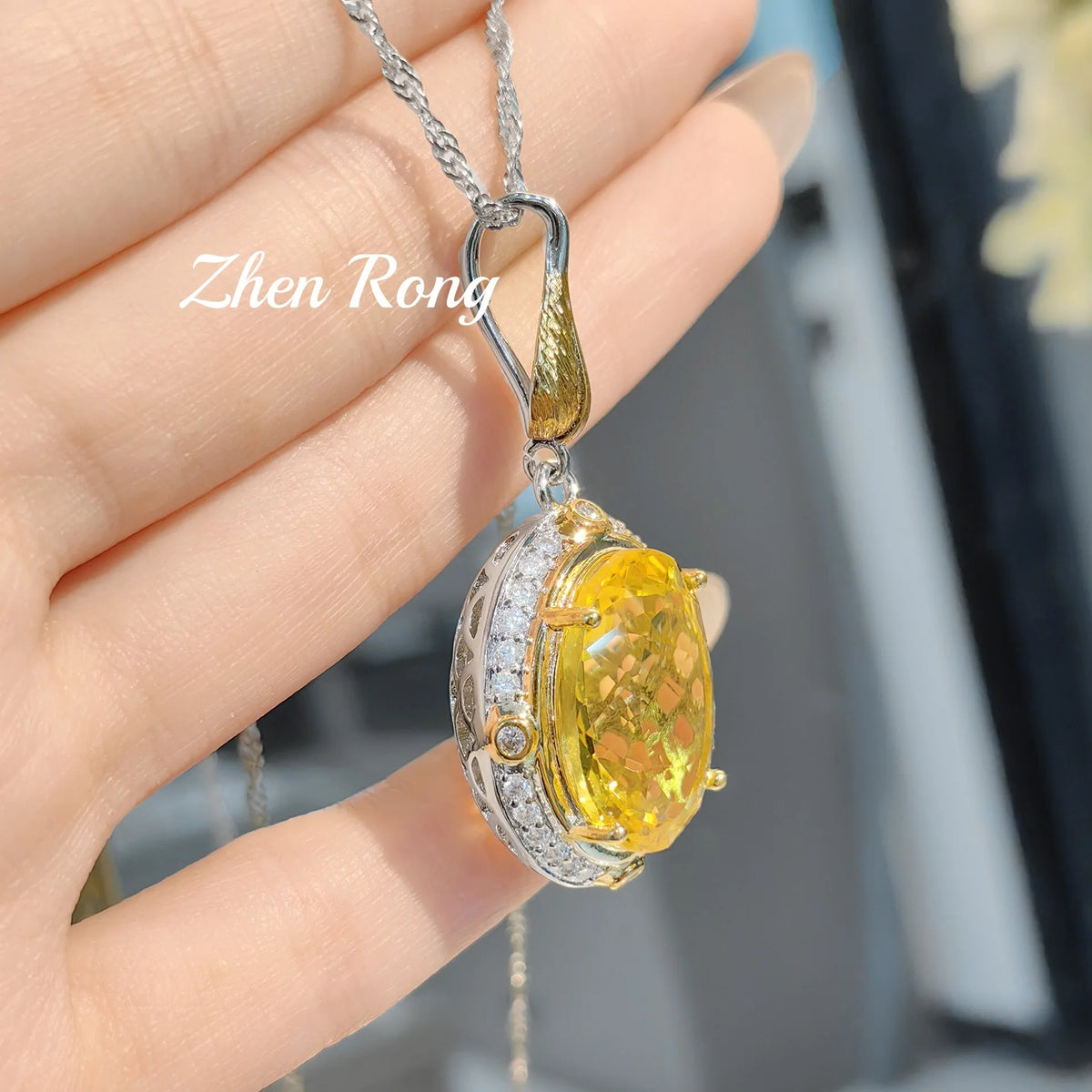 Sparkling Cubic Zirconia Necklace Earrings And Ring Set for Women