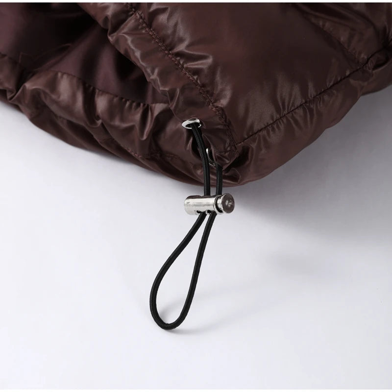 Casual Leopard Print Hooded Puffer Jacket For Women