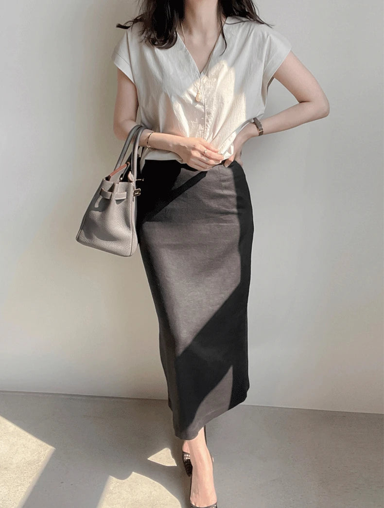 Shirts & Blouses For Women Half Sleeve Summer Loose Button Up Woman Top V Neck Simple Cheap Stylish Offer Aesthetic Hot Xl S Xxl