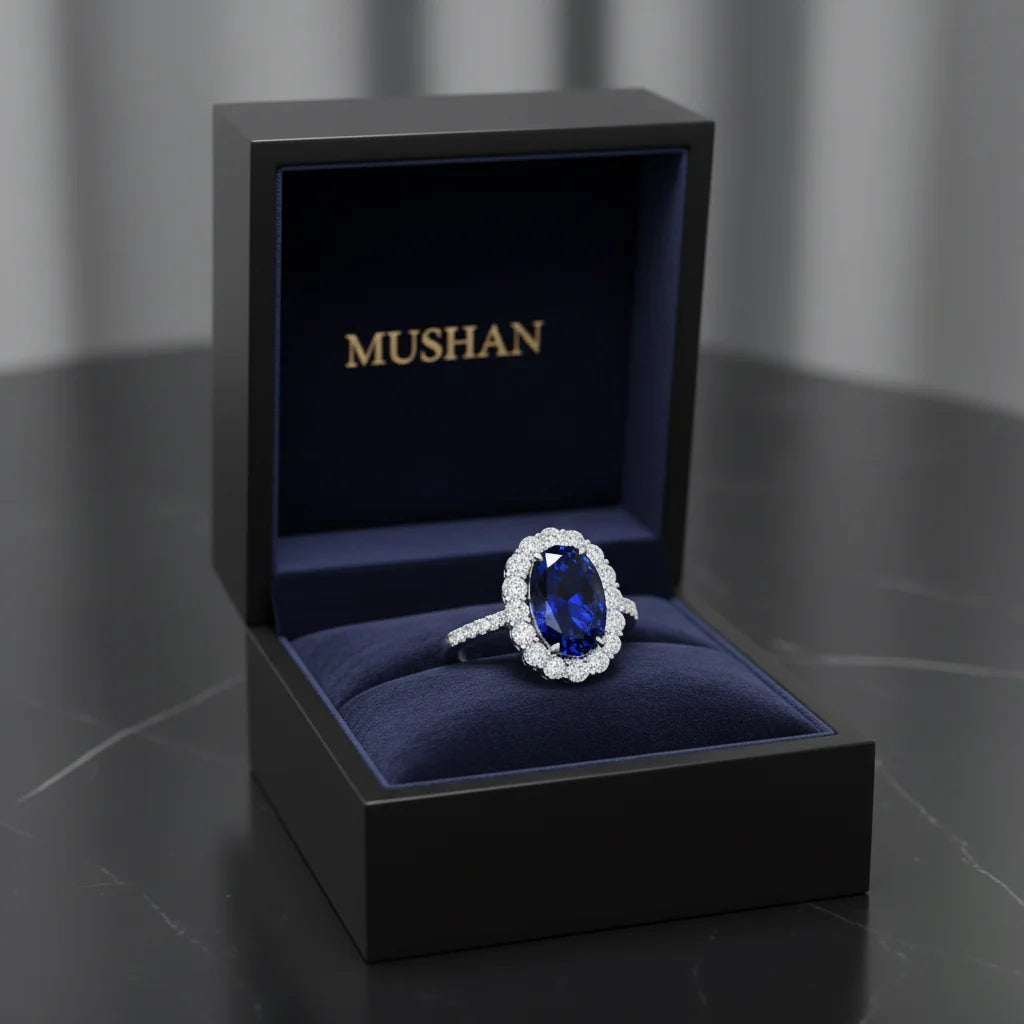 Blue Sapphire Sterling Silver Ring