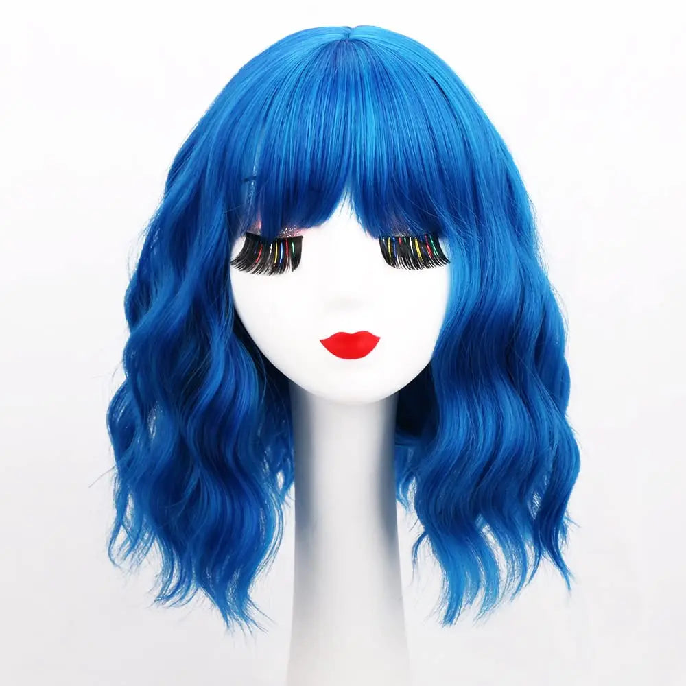 Loose Wavy Shoulder Length Synthetic Bob Wig For Women