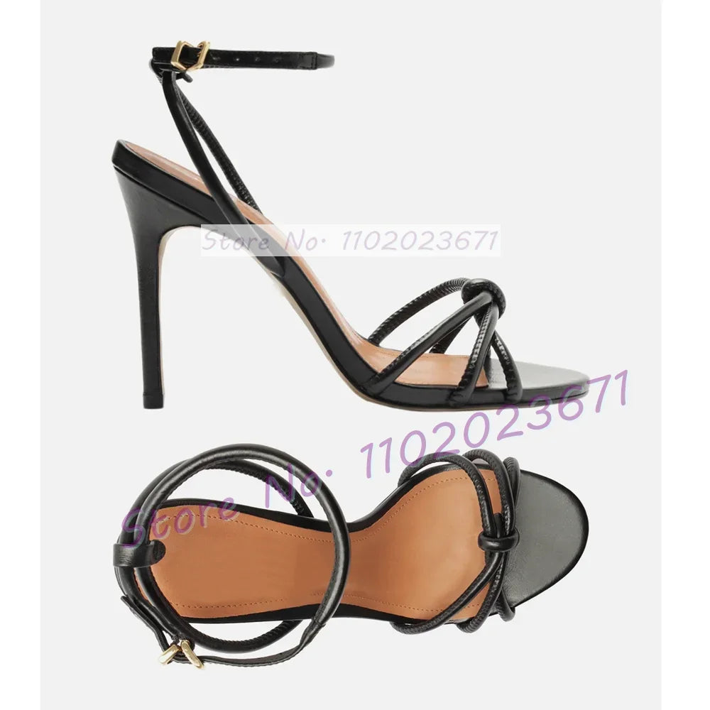 Elegant Open Toe Ankle Strap High Heel Sandals for Women