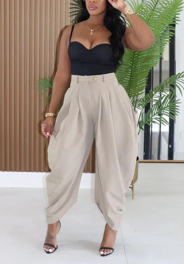 Ruched Cargo Harem Sweatpants With Drawstring Waist for Women
