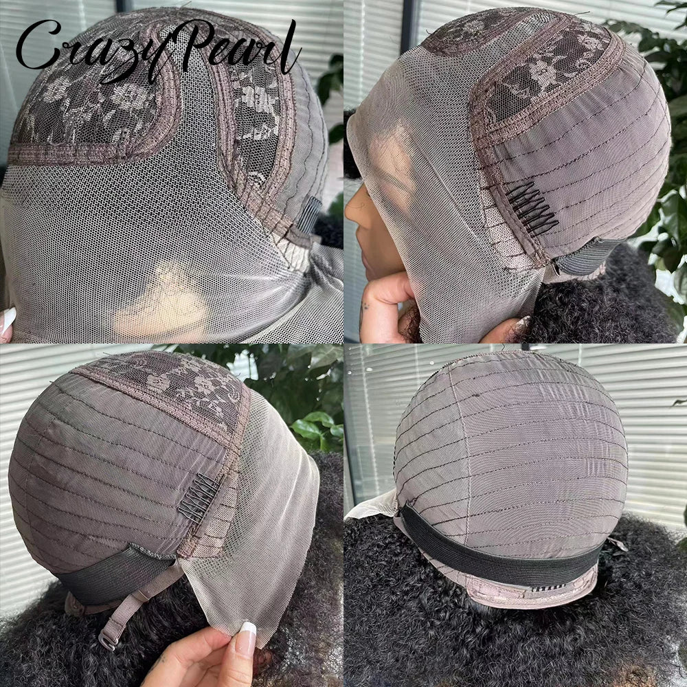 Afro Kinky Curly Lace Front Human Hair Wig for Women