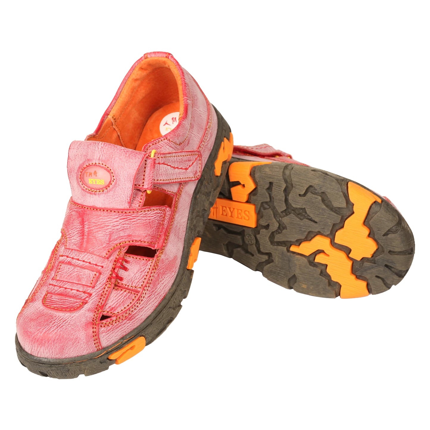 Stitch Detail Flat Leather Sandals