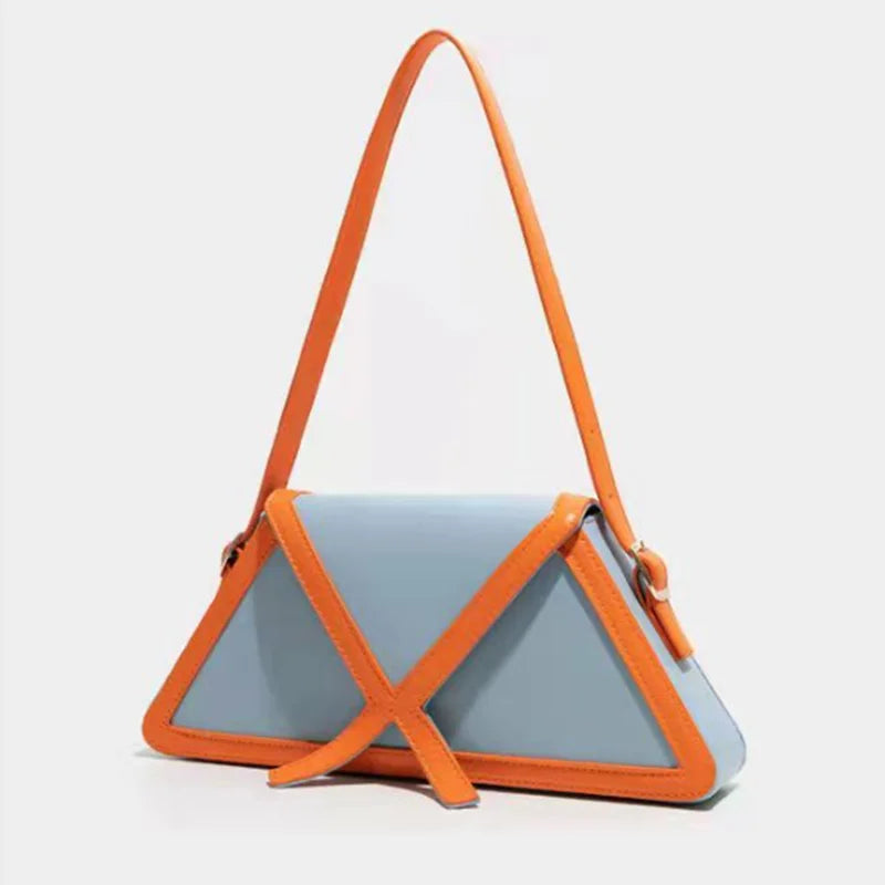 Panelled Trapezoid Shoulder Bag