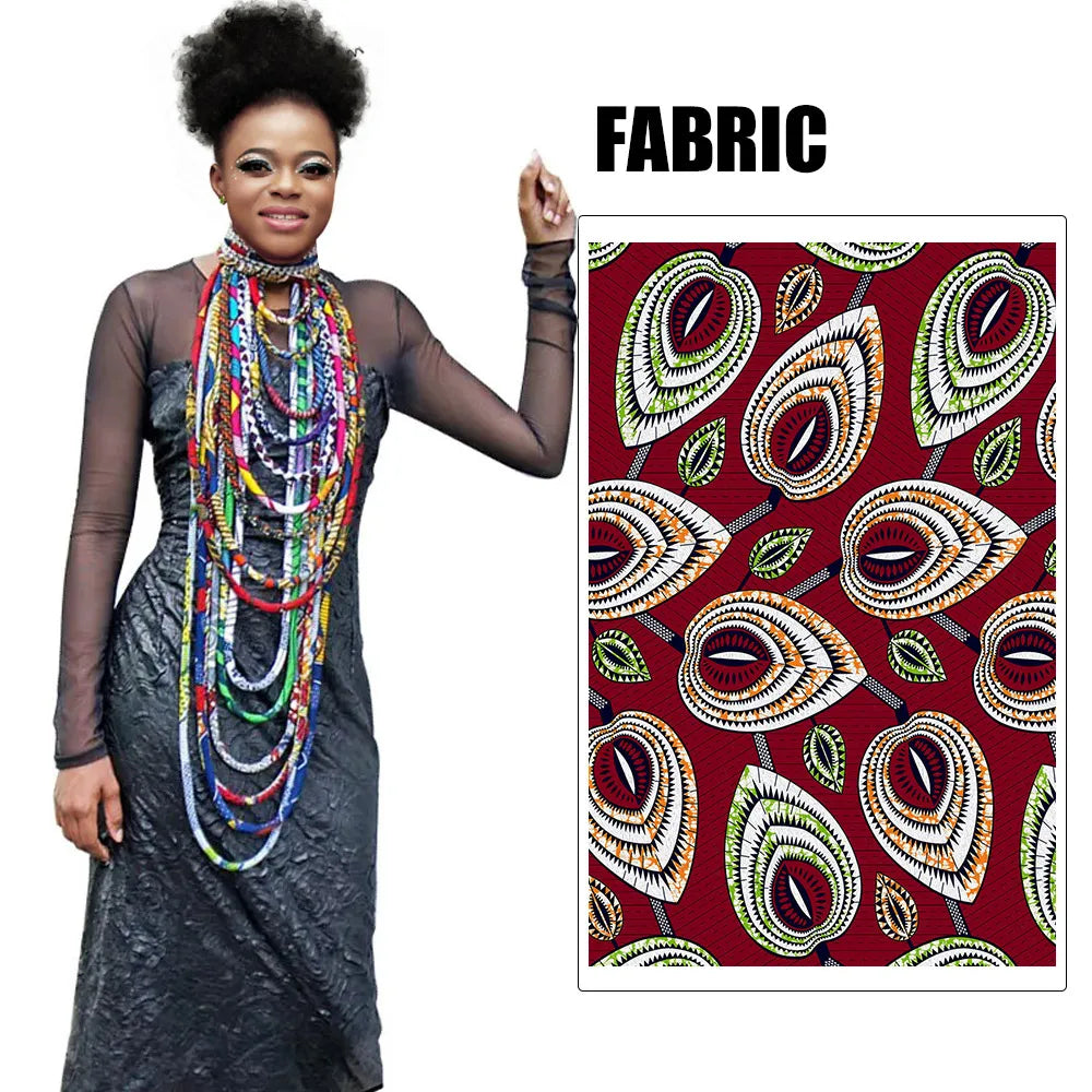 Colorful Ankara Wax Print Statement Necklace for Women