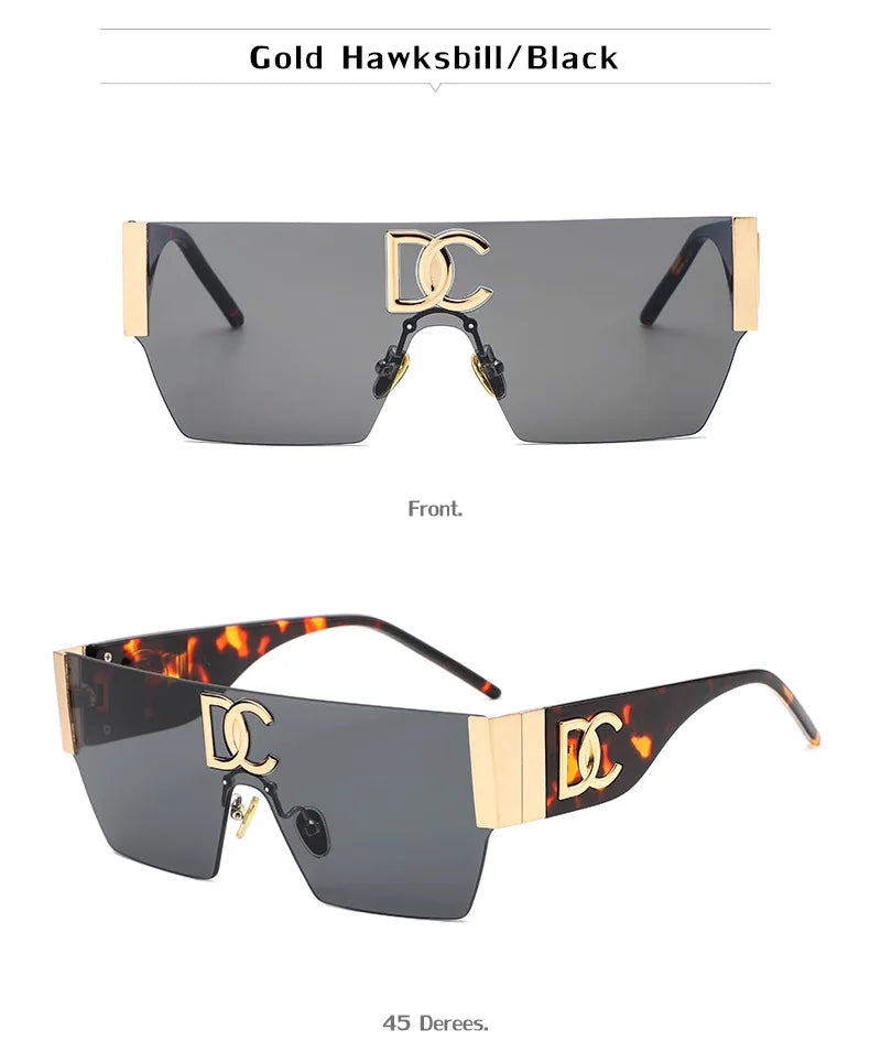 Oversized Shield Sunglasses With UV Protection for Women