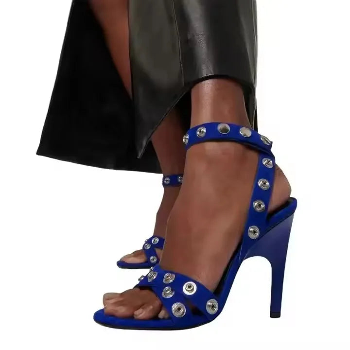 Strappy Back Lace Up Open Toe Knee High Sandals for Women