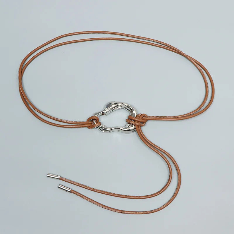 Fashion Braided Gold Knot Waist Chain Belt for Women