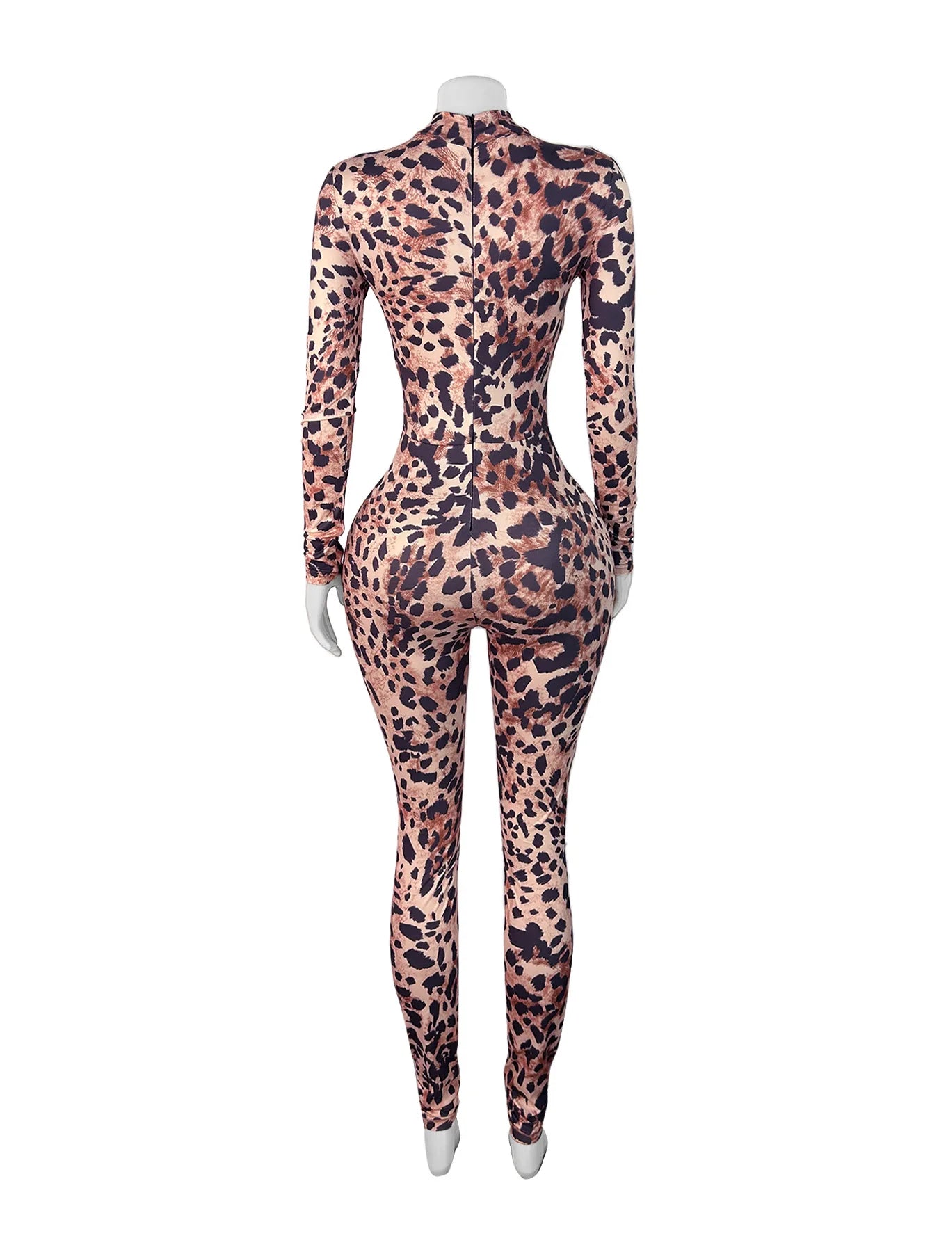 FAGADOER Y2K Sexy Leopard Print Bodycon Jumpsuits Women Spring New Skinny One Piece Rompers Midnight Streetwear Workout Overalls