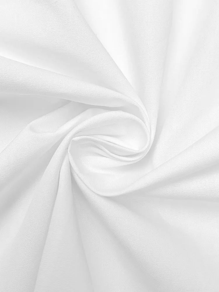 Beautyblue Women's Ubran Blouses White Shirts Tops Fashion Cotton Stand Collar Loose Long Sleeves Buttons Simple Women Clothing