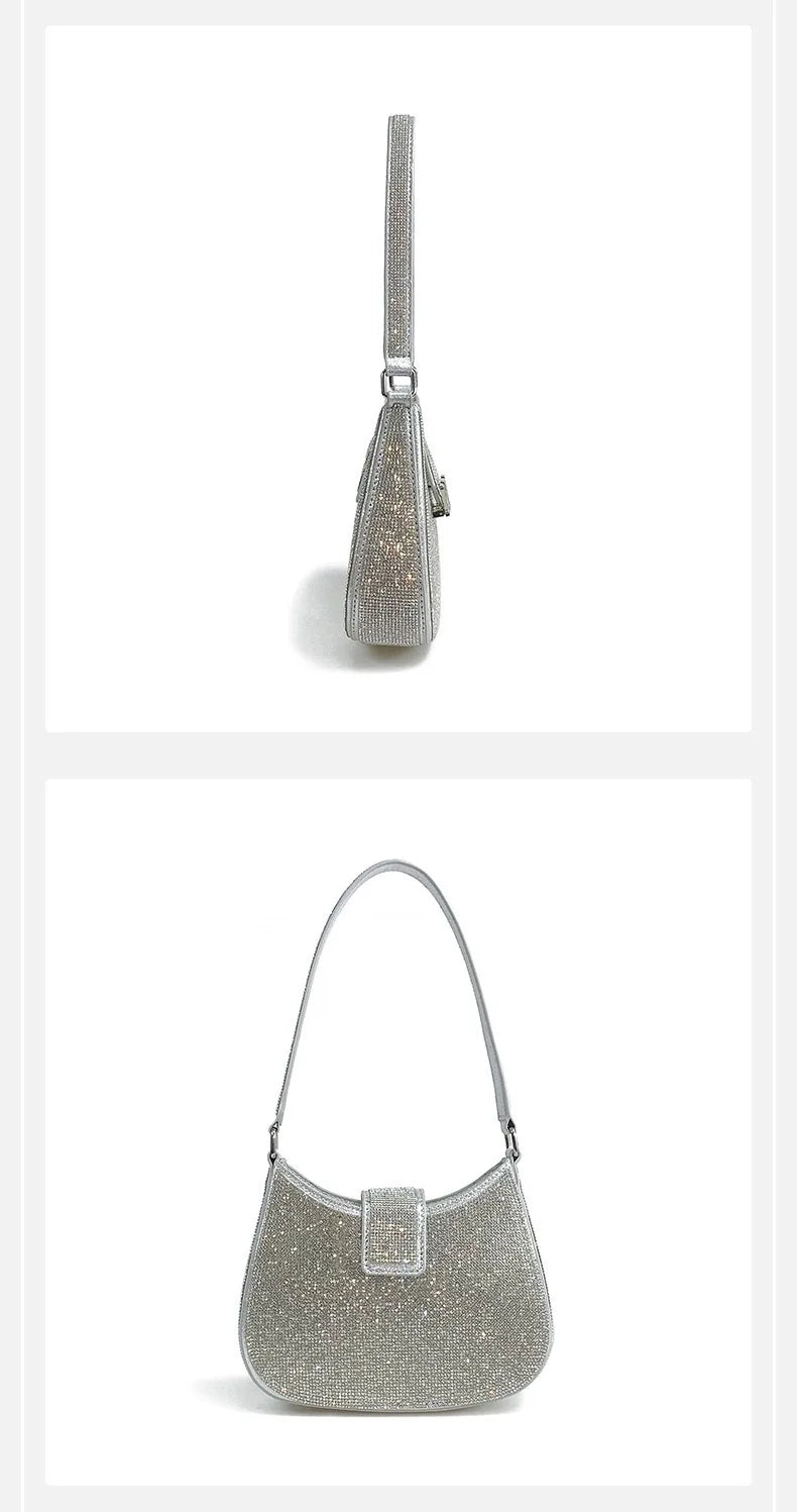 New Diamond-encrusted Handbag Luxury Diamond-encrusted Shiny Dinner Party Women's Handbag Diamond-encrusted Women's Shoulder Bag