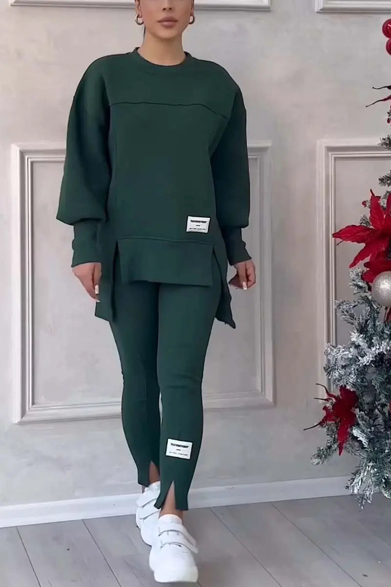 Elegant Autumn Two Piece Sweatshirt Set