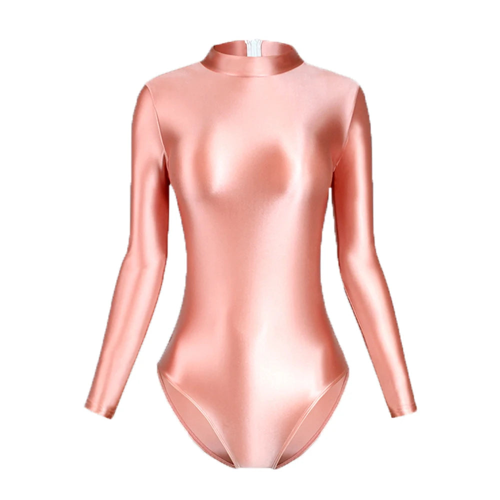 Silky Glossy One Piece Swimsuit