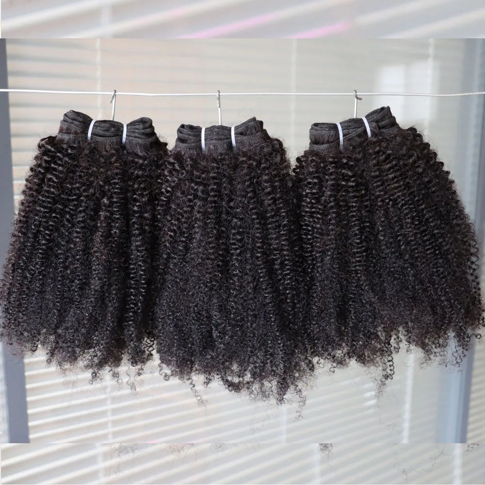 Tight Curly Virgin Human Hair Weave Bundles for Women