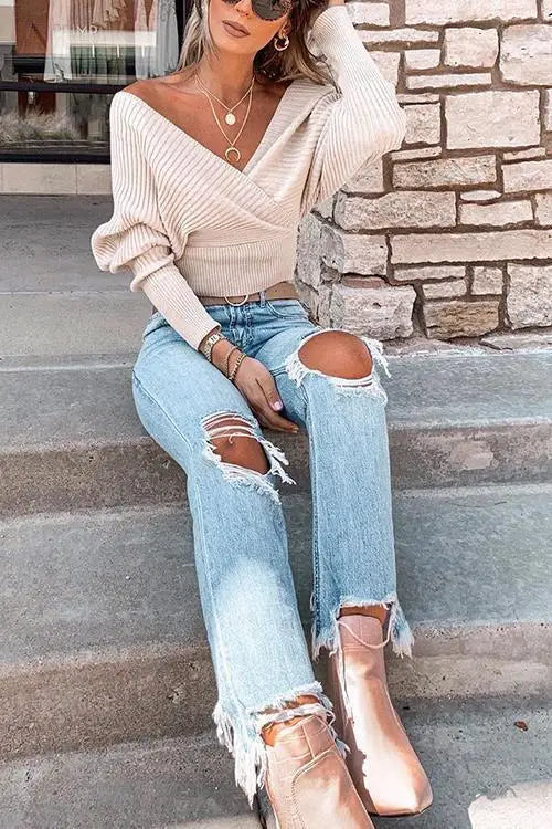 Women Pullovers Sweaters Knitted V Neck Full Sleeve Jumpers Y2k Streetwear Elegant Splice Knit Work Causal Tops Autumn Winter