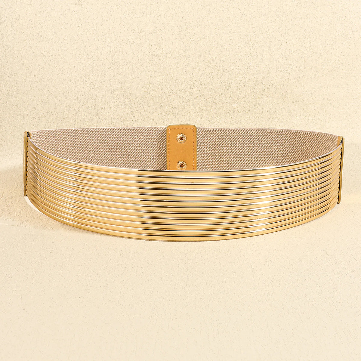 Pearl Embellished Wide Elastic Waist Belt for Women