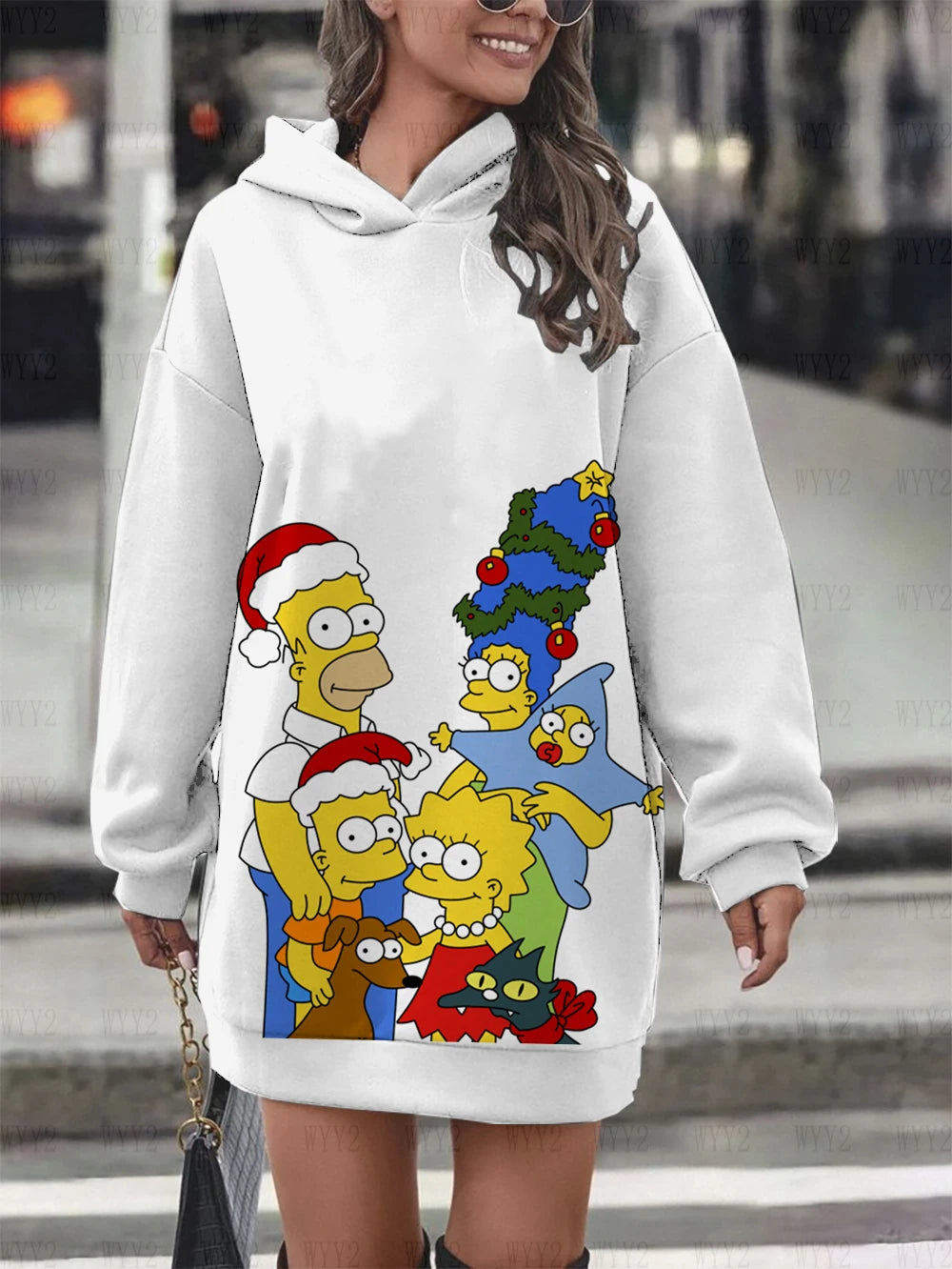 Graphic Print Sweatshirt Dress