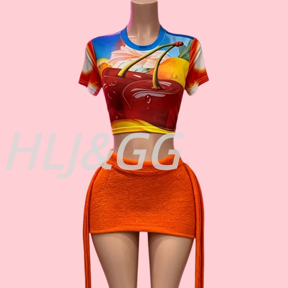 Pattern Print Tassel Detail Two Piece Set for Women