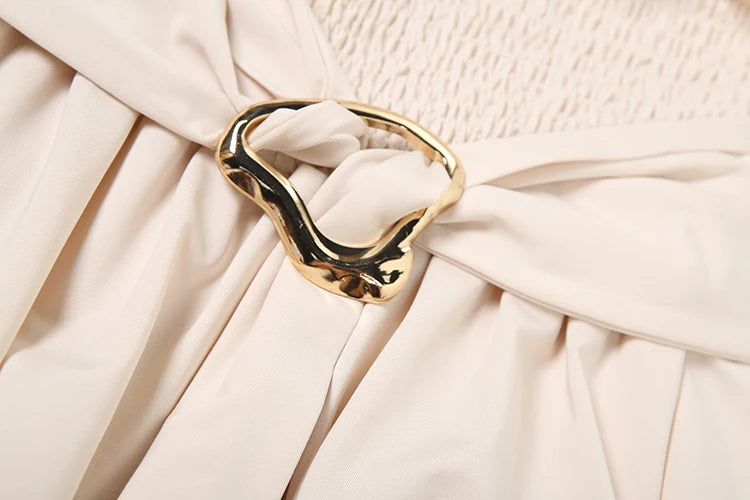 Chic Elegant Pleated Trim Deluxe Two Piece Set for Women