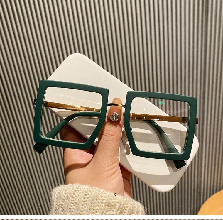 Oversized Transparent Blue Light Blocking Glasses for Women